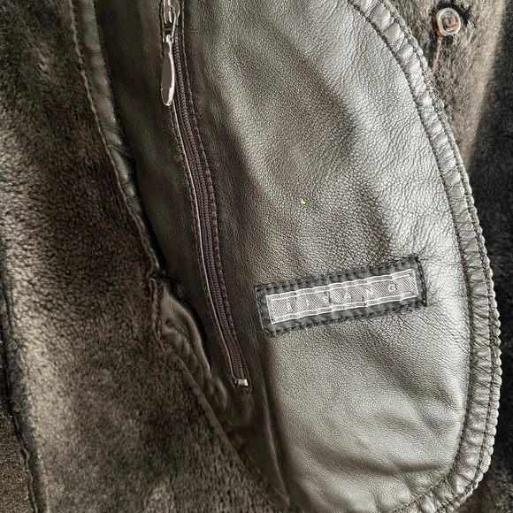 Bisang Dark Brown/Charcoal Shearling Full-length Women’s Coat - Size 6 - Picture 7 of 16